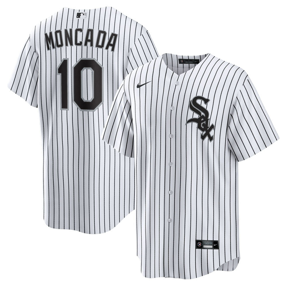 Men's Chicago White Sox Yoan Moncada Home Player Name Jersey - White
