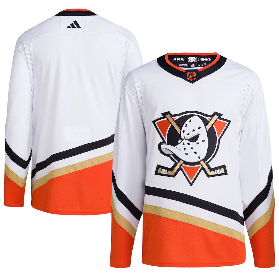 Custom Anaheim Ducks Your Name White Reverse Retro 2.0 Stitched Blank Hockey Jersey