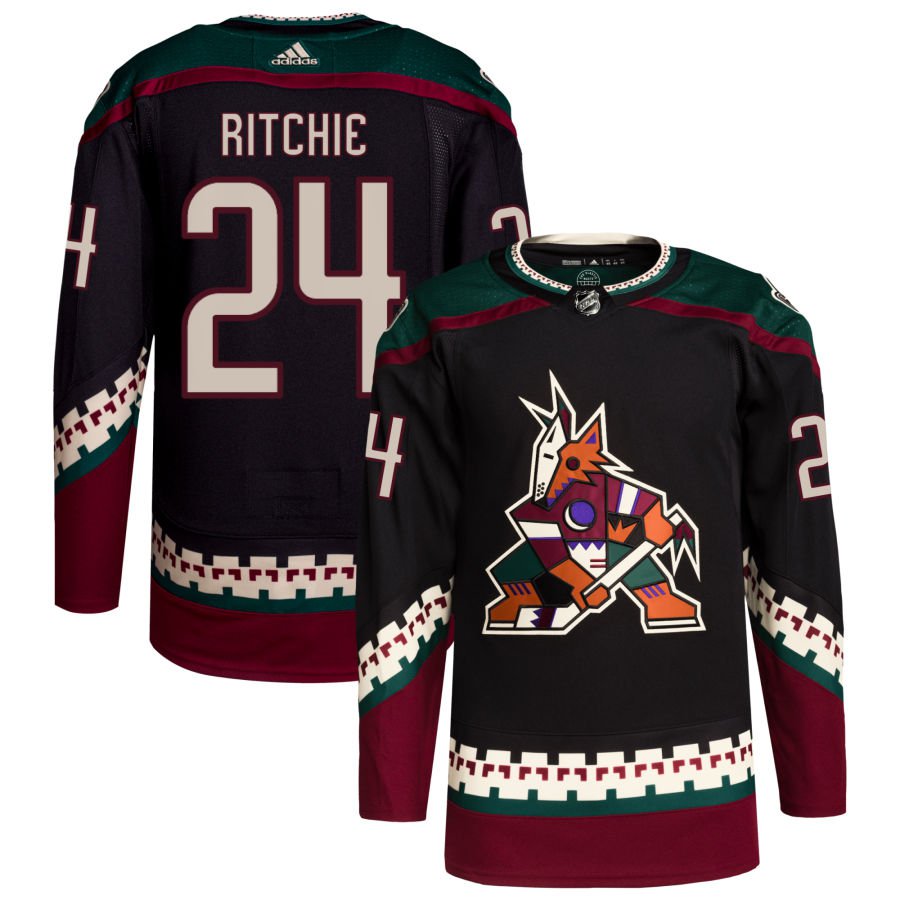 Arizona Coyotes #24 Brett Ritchie Black Authentic Pro Home Stitched Hockey Jersey
